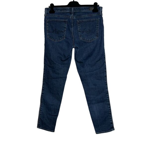Ag Adriano Goldschmied Prima Pintucked Ankle Cigarette Jeans in Indigo Pursuits - Picture 4 of 10